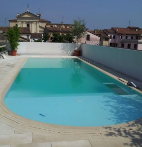 Piscina Privata Sfioro 4x12 su terrazza